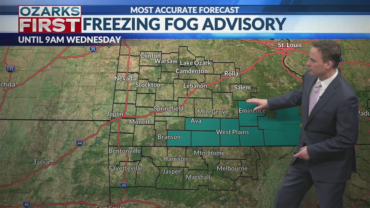 Freezing Fog Advisory issued for some areas tonight - YouTube