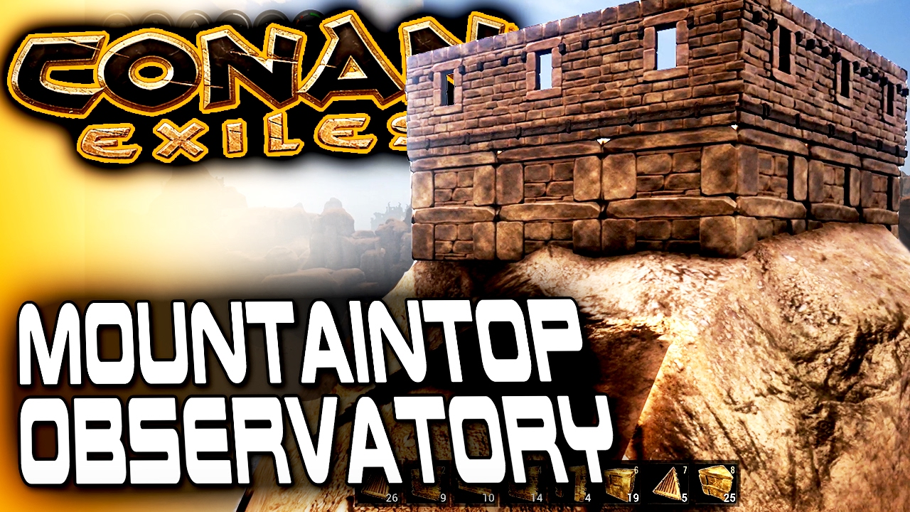 MOUNTAINTOP OBSERVATORY (Almost) - Conan Exiles Base Building - Summoning YOG Avatar by Accident