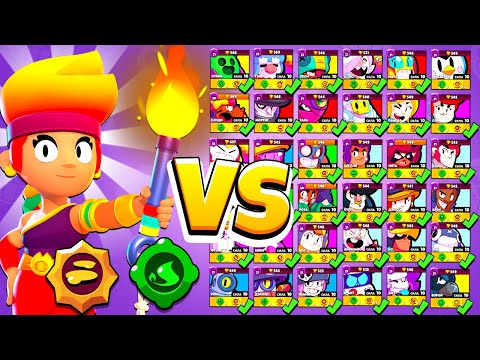 АМБЕР ПРОТИВ ВСЕХ БРАВЛЕРОВ! BRAWL STARS