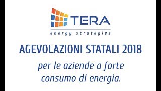 Agevolazioni Statali 2018