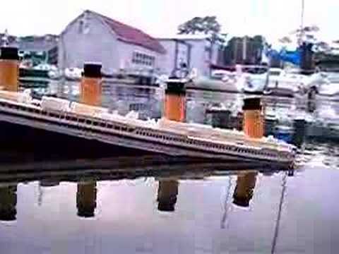 Model Titanic Sinks At Sea