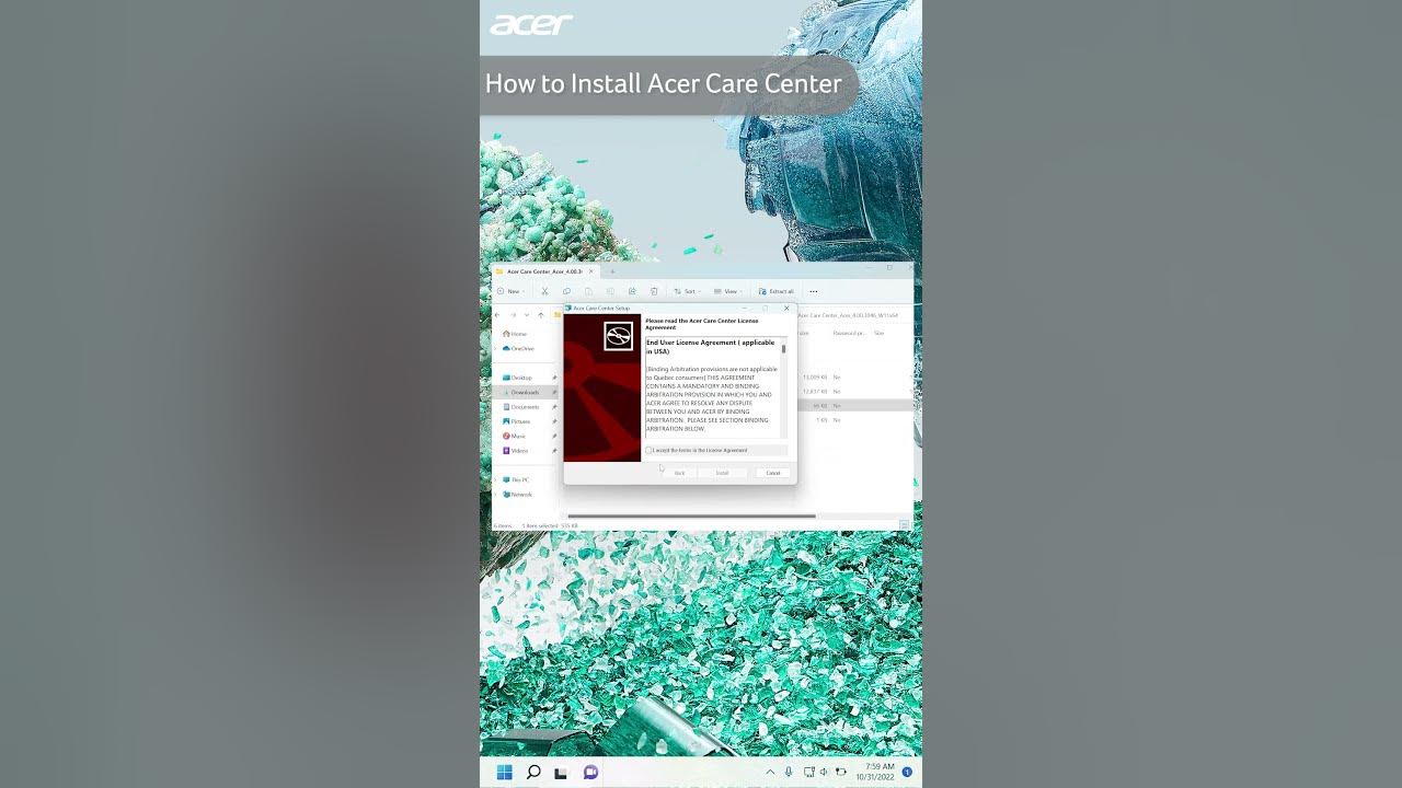 How to install acer care center youtube