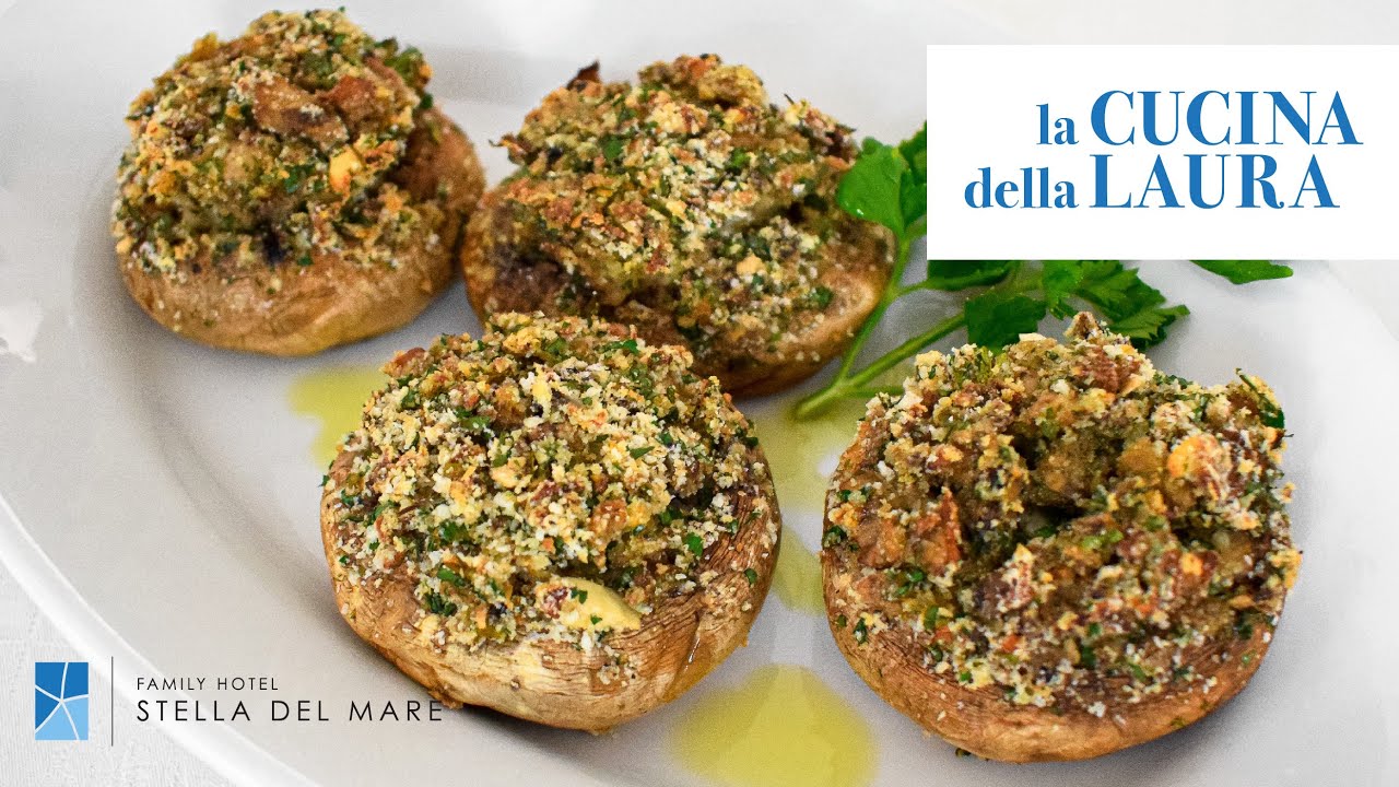 Come fare i FUNGHI gratinati al forno | La Cucina della Laura