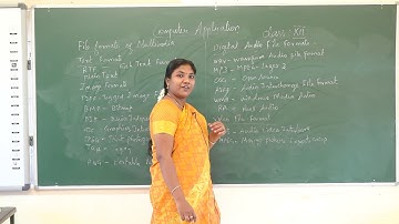 XII – Computer Application – Day 2 -  Ch 1 File Formats