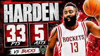 James Harden 33 pts 5 asts vs Bucks 14/15 season