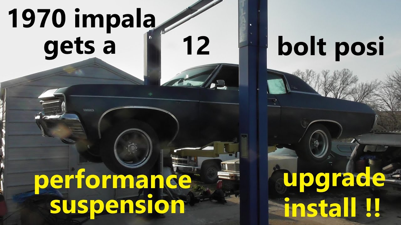 1970 impala project gets a new 12 bolt posi rear end + new UMI trailing arms coil springs 1
