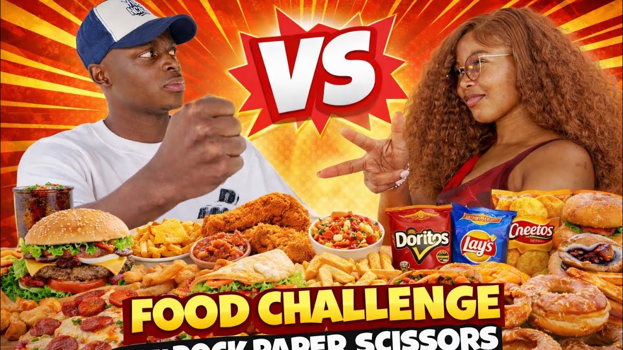 Кулинарные испытания с камнем и ножницами-бумагой | Кто съест больше всего? Мы с моей возлюбленно...