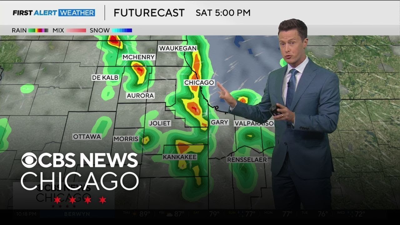Periods of storms expected this weekend across Chicago area - YouTube