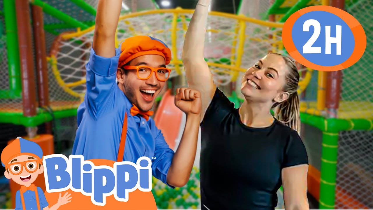 Learn to Stretch with Blippi and Shawn Johnson at the Indoor Playground