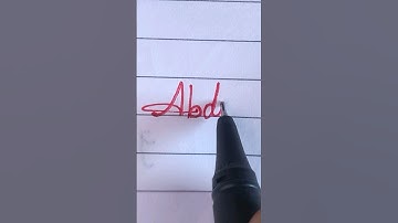 Abdul in cursive ✍️✍️ handwriting #shortsvideo #youtubeshorts