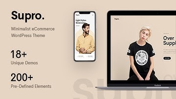 Supro - Minimalist AJAX WooCommerce WordPress Theme Free Download
