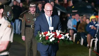 Peter Dutton commemorates Anzac Day in Queensland