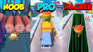 NOOB vs PRO vs HACKER - Om Nom Run Part 3