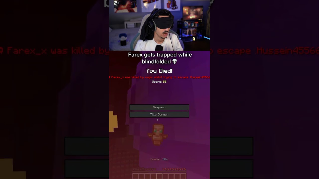 Farex gets trapped while blindfolded...