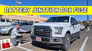 FORD F150 BATTERY JUNCTION BOX FUSE LOCATION REPLACEMENT F 150 ENGINE FUSE BOX FUSE 2015 2016 2017
