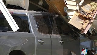 Pickup truck crashes into Jacksonville home, driver hospitalized