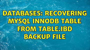 Databases: Recovering mysql innodb table from table.ibd backup file (2 Solutions!!)