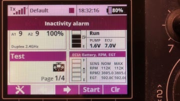 Jeti Lua App ECU Dashboard   Normal flight
