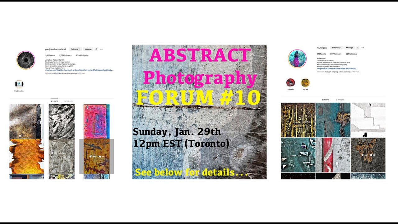 Abstract Photo Forum #10: Paul Roland & Muriel Gani