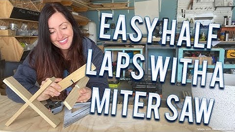 EASY HALF LAP JOINTS on a MITER SAW for new woodworkers - beginner tricks for woodworking