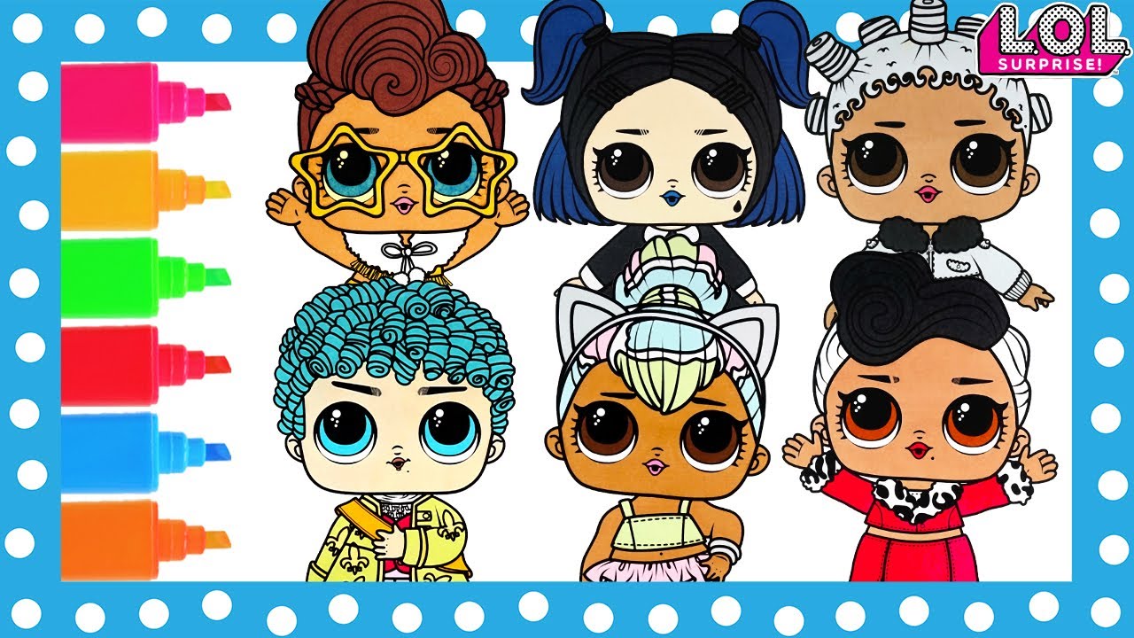 LOL Surprise Dolls Coloring Book Pages Sleepy Bones,, 59% OFF