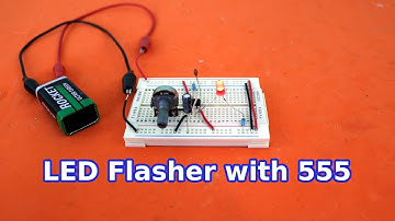 Flashing LED Circuit with 555 Timer