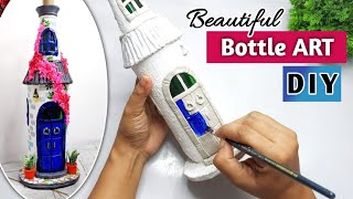 A very beautiful bottle house making idea at home | bottle house | bottle art | PC Crafts Planet