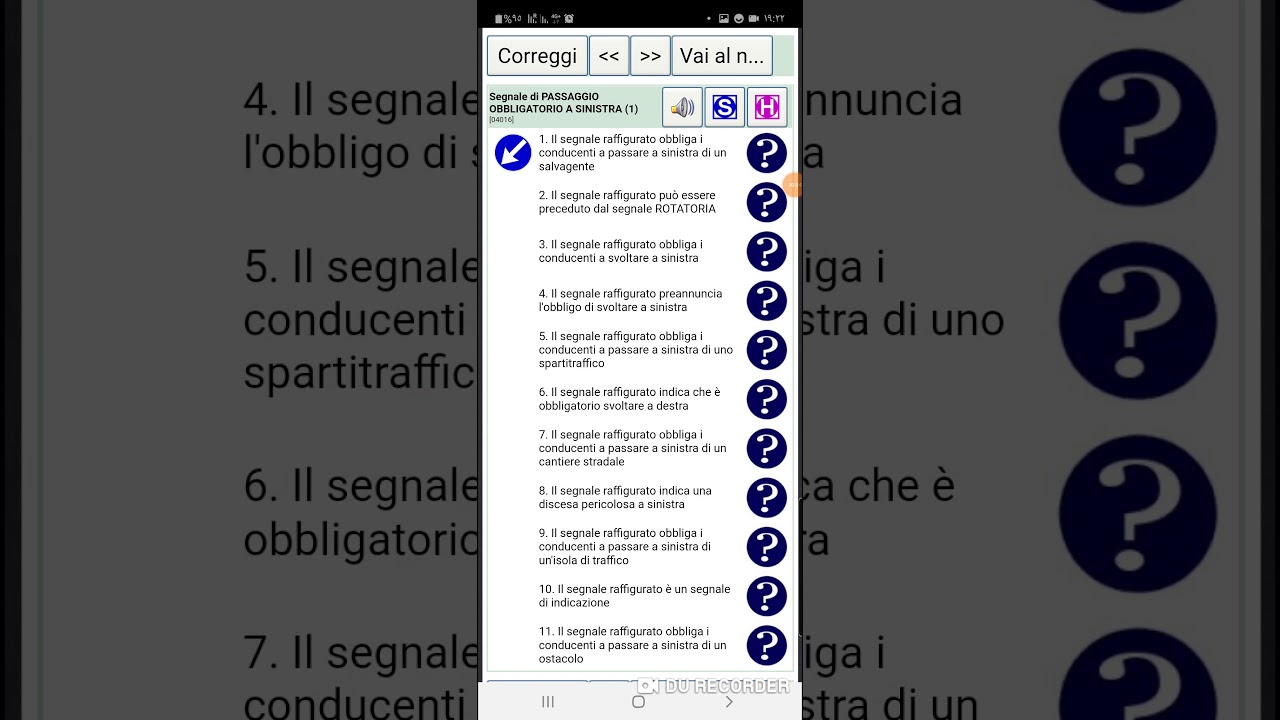 Quiz ( passaggio obbligatorio a sinistra / destra)
