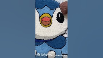 I made piplup POKÉMON rug by hand for a kid! #pokemon #rug #tufting #nftcommunity @mrbeast
