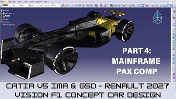 CATIA V5 ICEM - CLASS A SURFACING TUTORIAL| RENAULT VISION  2027 F1 CONCEPT CAR DESIGN| PART 4