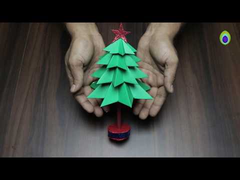 3D Paper Christmas Tree | How to Make a 3D Paper Xmas Tree DIY Tutorial