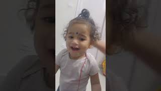 Joshitha rapidfire chat on rhymes over video conference with PM 😂😛#babyactivites #cutebaby