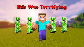 I try to beat Minecraft HARDCORE, but CREEPERS spawn every 60 seconds