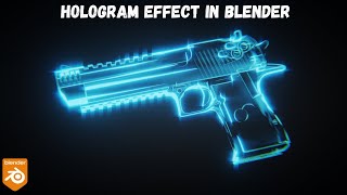 Tutorial : Hologram effect in Blender 'ايفيكت الهولوجرام فى بلندر'