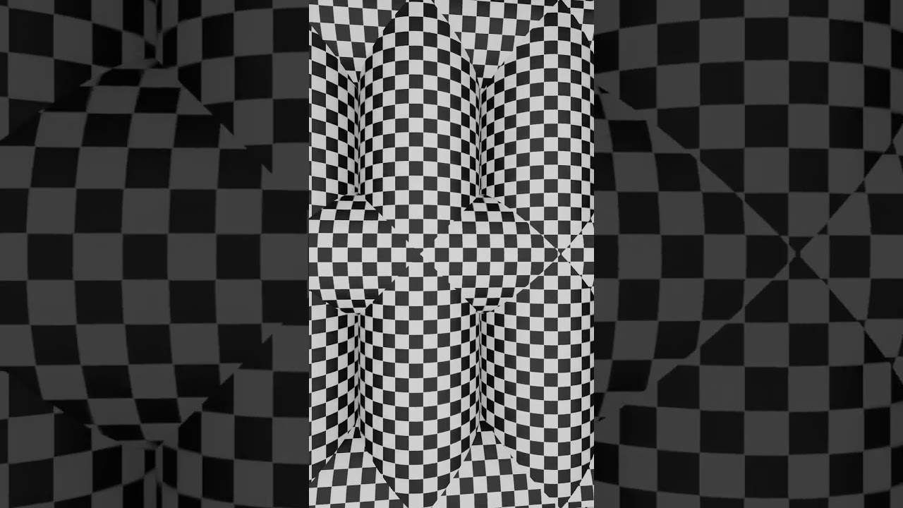 Mesmerizing 3D Op Art Room | Hypnotic Geometry & Chess Patterns