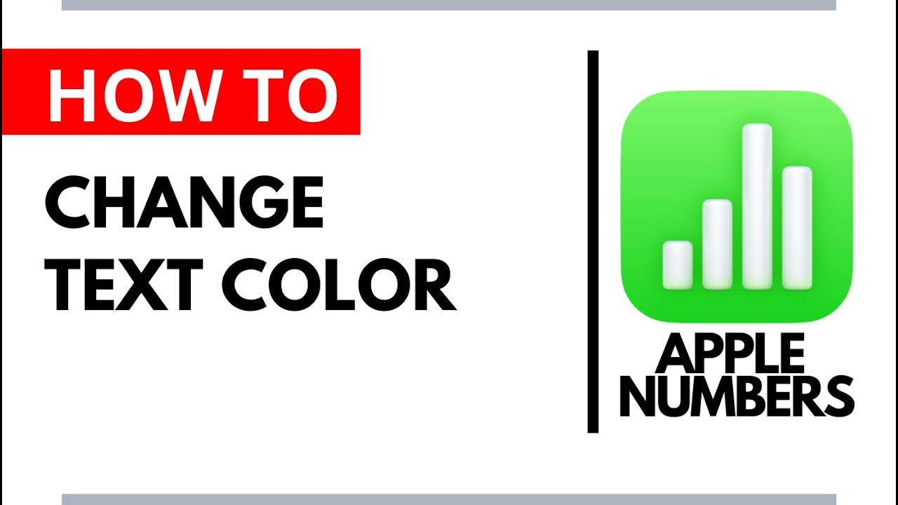 How to Change Text Color or Bold Text in Apple Numbers  Mac Shortcut