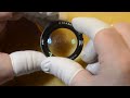 SONY 55 - 210 4.5-6.3 чистка передней линзы изнутри. Колхоз. Lensservis мастерская оптики в СПб.