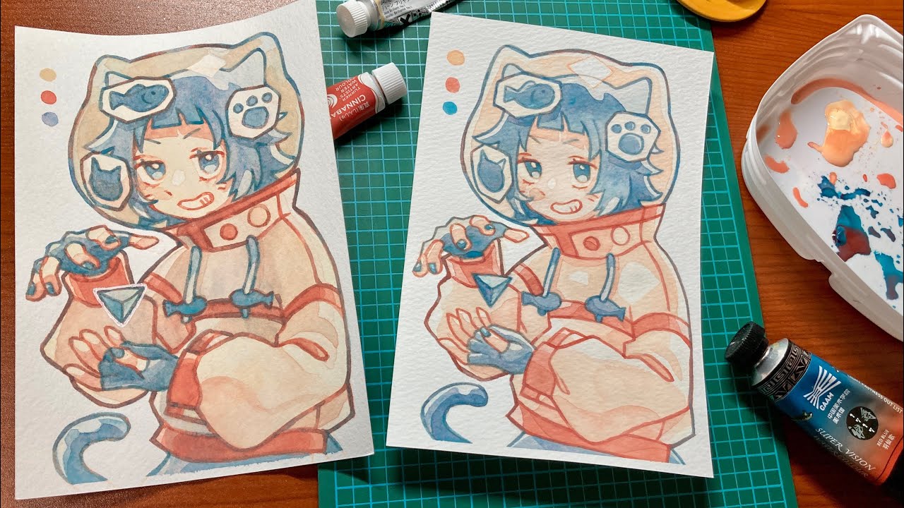 青空水彩教室🖌💫 / (2023.01.14) - YouTube