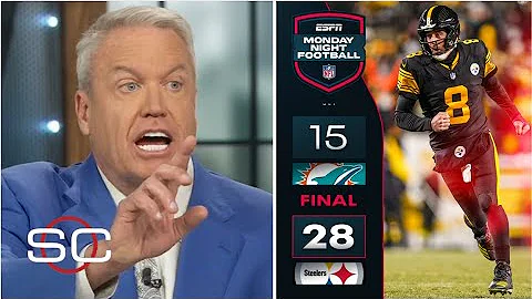 ESPN reacts to Aaron Rodgers throws 224-Yds, 2TDs lead Steelers blowout Dolphins 28-15, move to 8-6