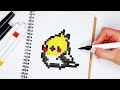 Draw with me a pixelated parrot 🦜 Drawings on the cells \ pixel art