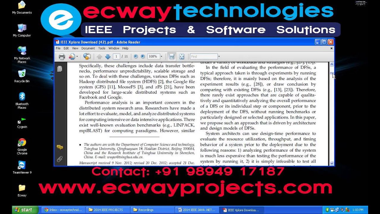 Modeling of Distributed File Systems for Practical Performance Analysis ECWAY