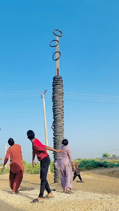 Outdoor Tyre Toss 💪 Enjoy The Fun Challenge! #shorts