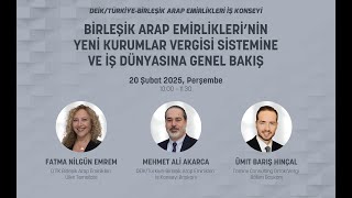 Dei̇k Webinar Baeni̇n Yeni̇ Kurumlar Vergi̇si̇ Si̇stemi̇ne Ve İş Dünyasina Genel Bakiş Webi̇nari