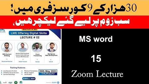 Batch#67&68 Lect#15 Microsoft Office By Miss Huma Powered By LWE