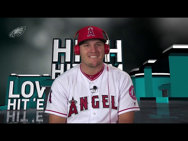 Mike Trout Sings Philadelphia Eagles Fight Song 