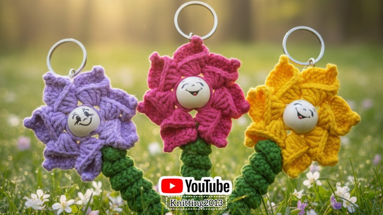 Trend Alert Crochet Flower Keychains Are Very Popular!Breathe New Life into Your Keychain Collection