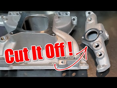 How to remove an intake manifold water cross over.  Pontiac Rebuild, Part 10