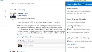 How to Personalize Settings in the Yammer Desktop Notifier