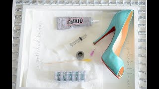 How to DIY Crystal Shoes