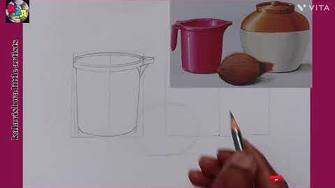 How to draw perfect object drawing for elementary & intermediate/ Pickle jar/ Glass jar/ mug